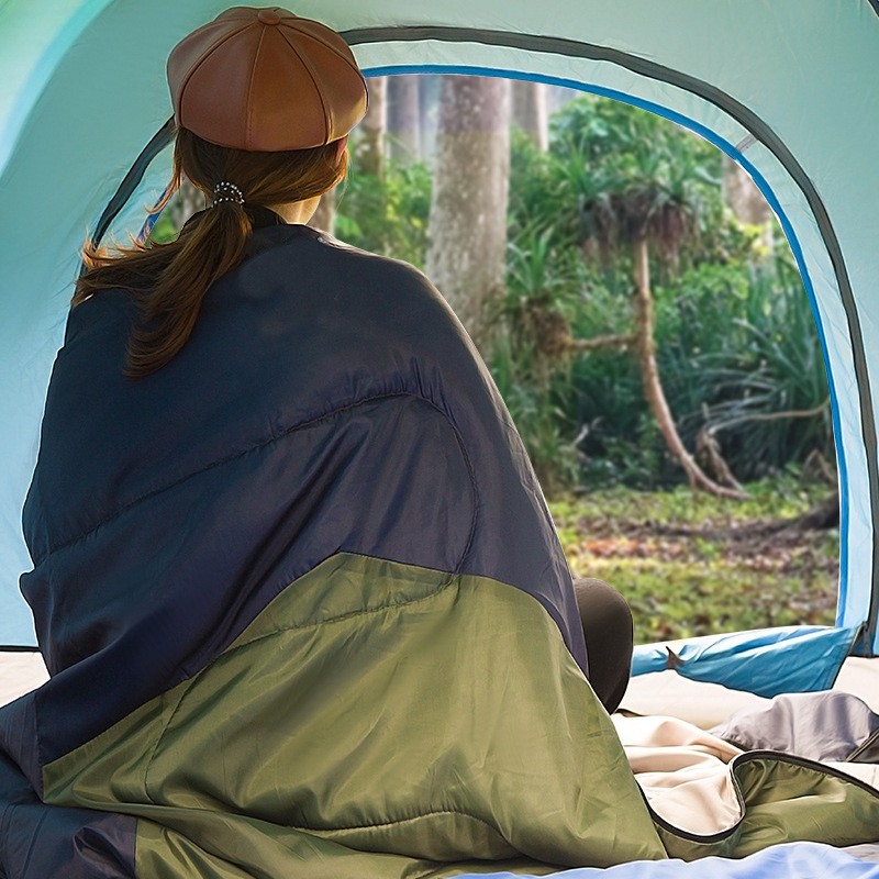 Leichter tragbarer Outdoor-Doppelschlafsack für Erwachsene